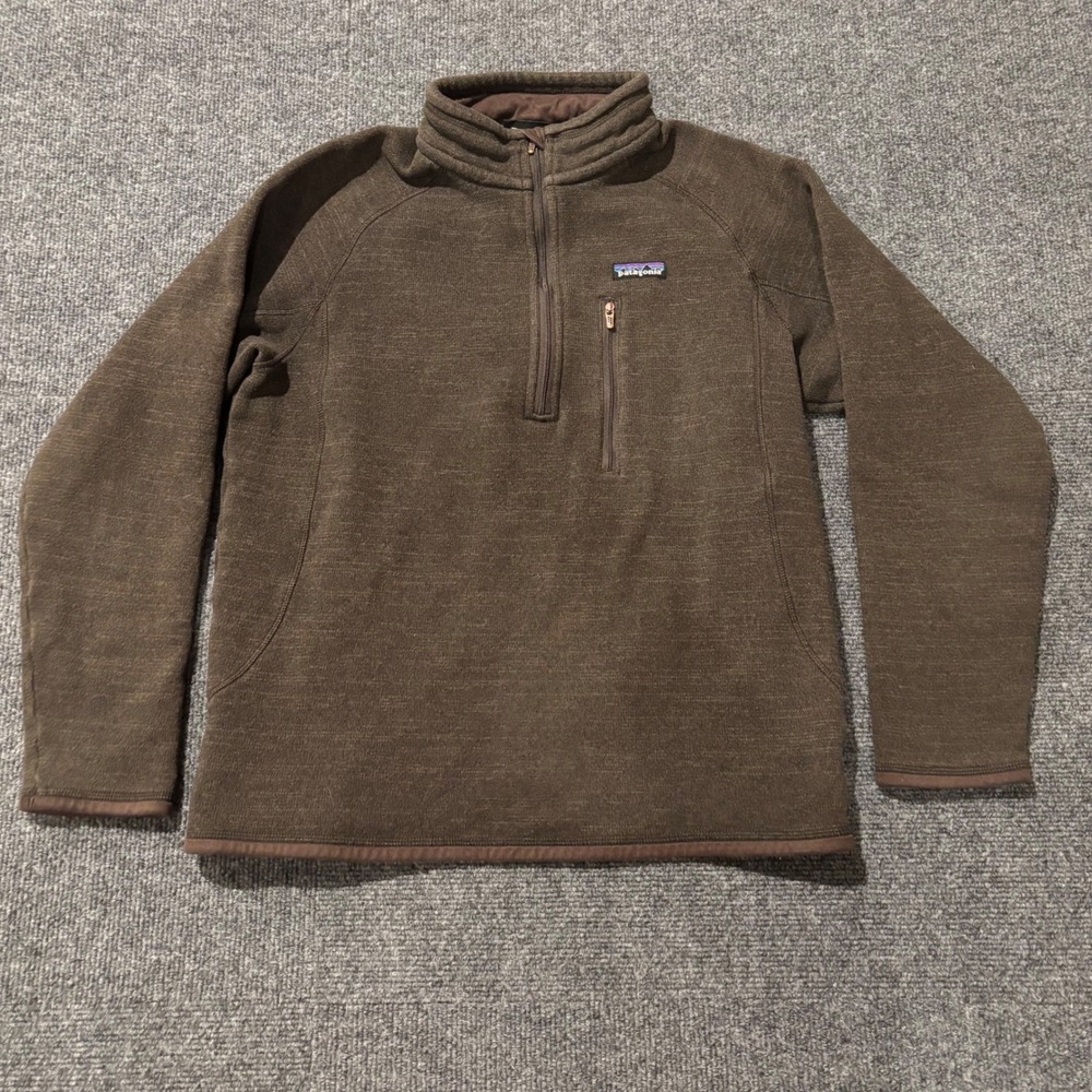 Patagonia Better Sweater 1/4 Zip Fleece Pullover Brown Mens M 25522